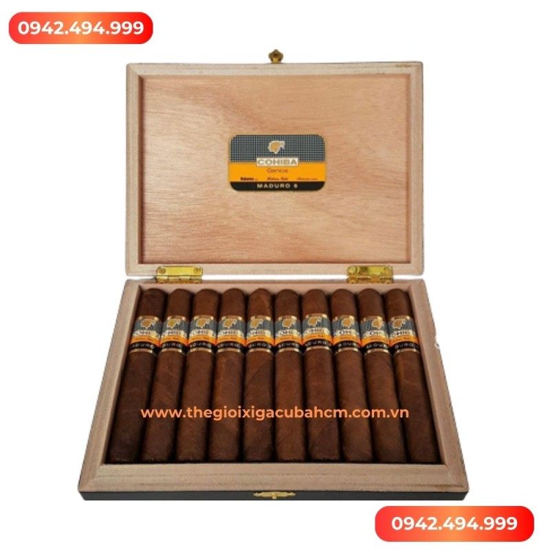 XÌ GÀ COHIBA Maduro 5 Genios hộp 10 điếu