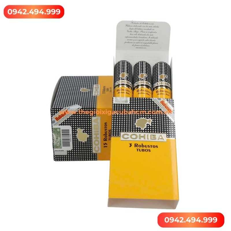 XÌ GÀ COHIBA Robustos tubos hộp 15 điếu thumb
