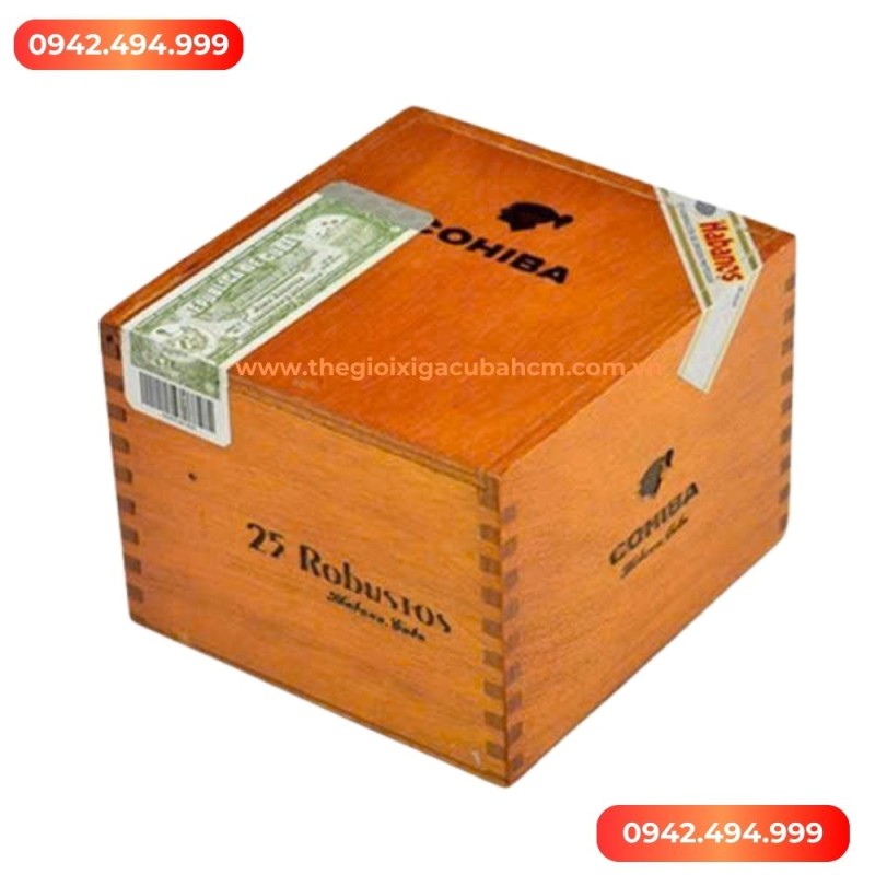 XÌ GÀ COHIBA Robustos tubos hộp 25 điếu thumb