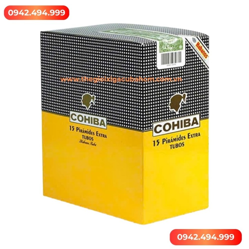 XÌ GÀ COHIBA  Piramides Extra Tubos hộp 15 điếu