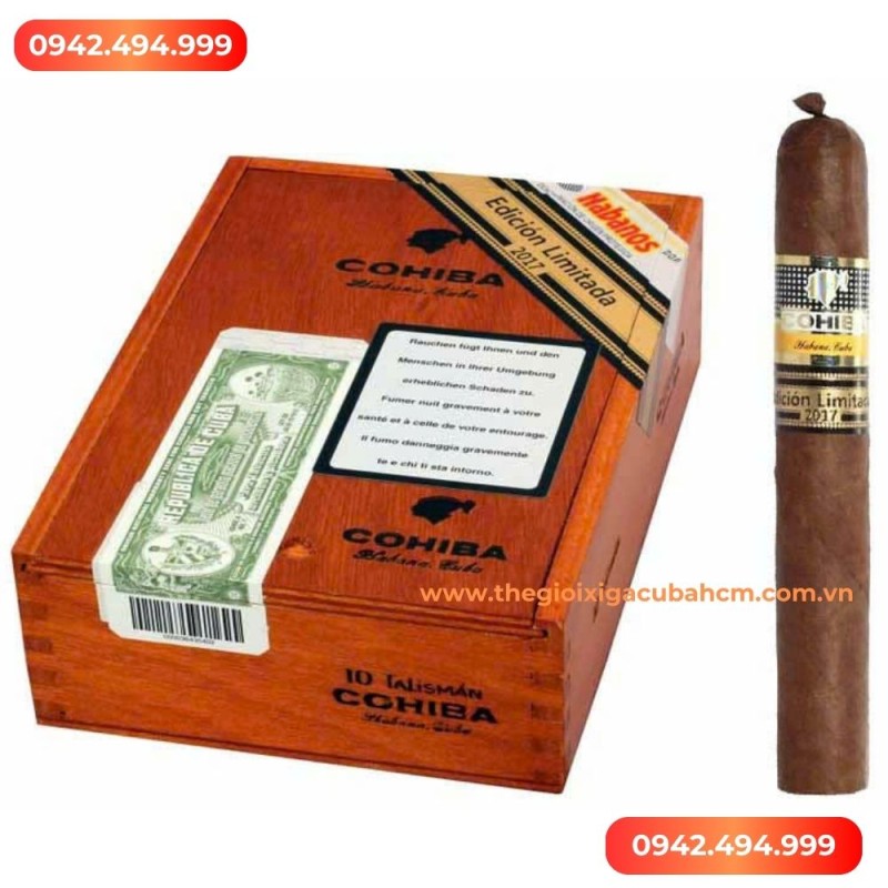 XÌ GÀ COHIBA  Talisman Edition Limitada 2017 hộp 10 điếu