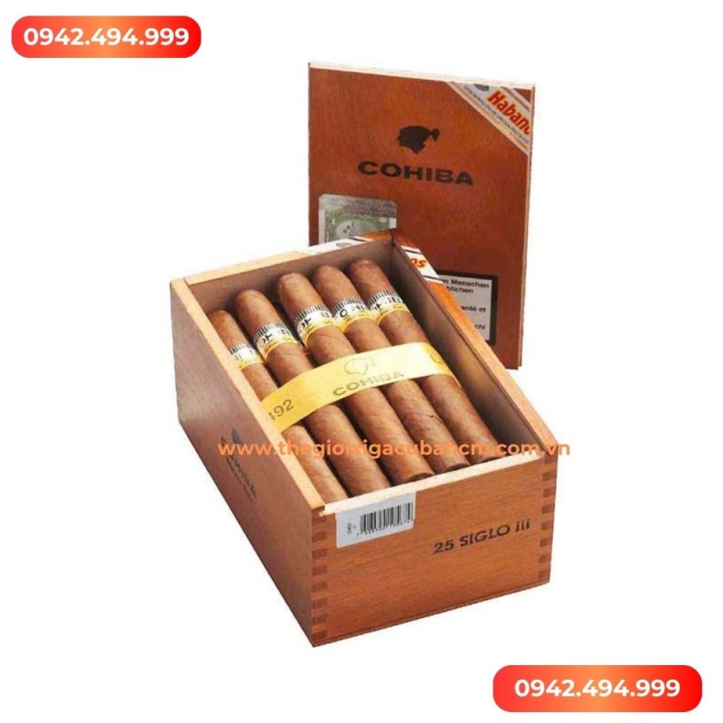 XÌ GÀ COHIBA Siglo III hộp 25 điếu