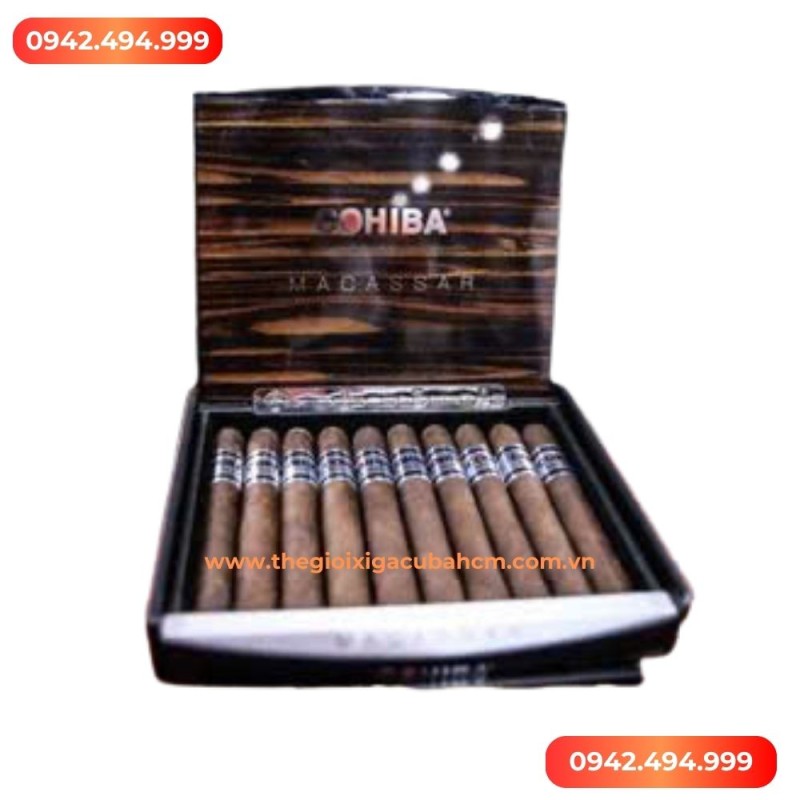 XÌ GÀ COHIBA Macassar hộp gỗ 10 điếu thumb