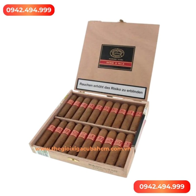XÌ GÀ PARTAGAS D NO.6 HỘP 20 ĐIẾU thumb