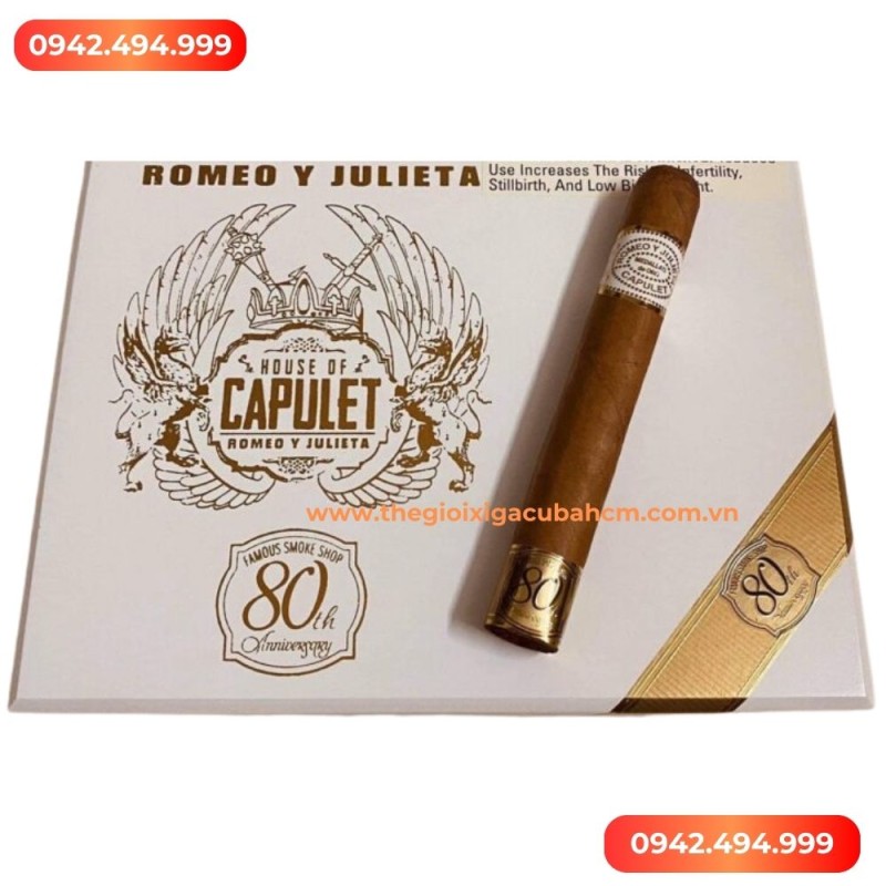 Xì Gà Romeo y Julieta Capulet 80th Anniversary hộp 10 điếu thumb