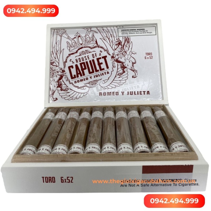 Xì Gà Romeo y Julieta Capulet 80th Anniversary hộp 10 điếu thumb