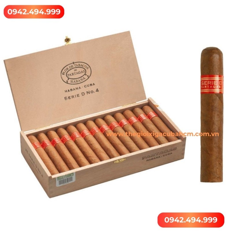 Xì gà Partagas D No 4 hộp 25 điếu