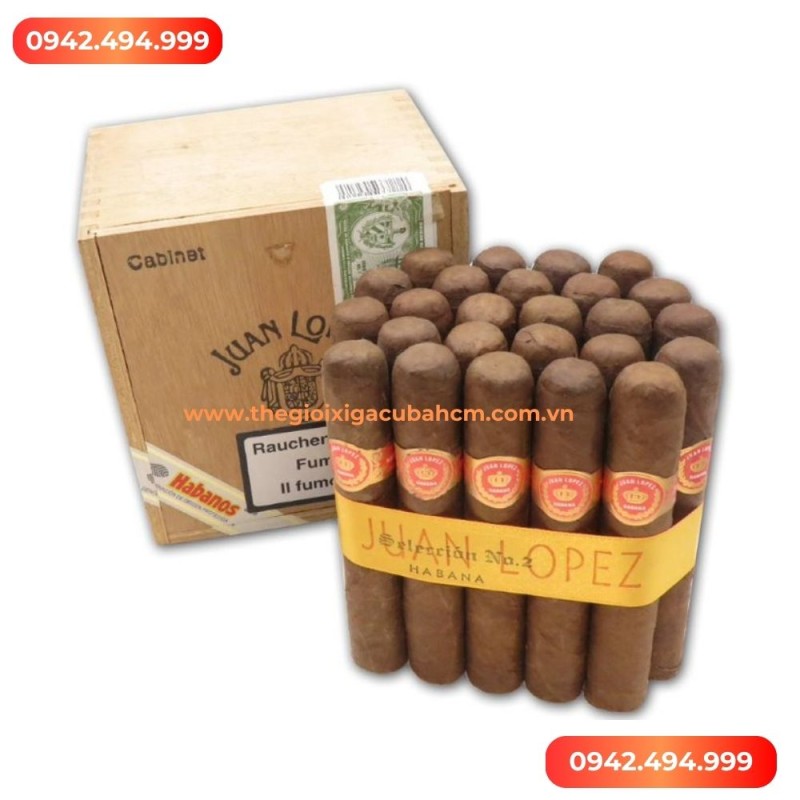 XÌ GÀ JUAN LOPEZ SELECION NO.2 HỘP 25 ĐIẾU