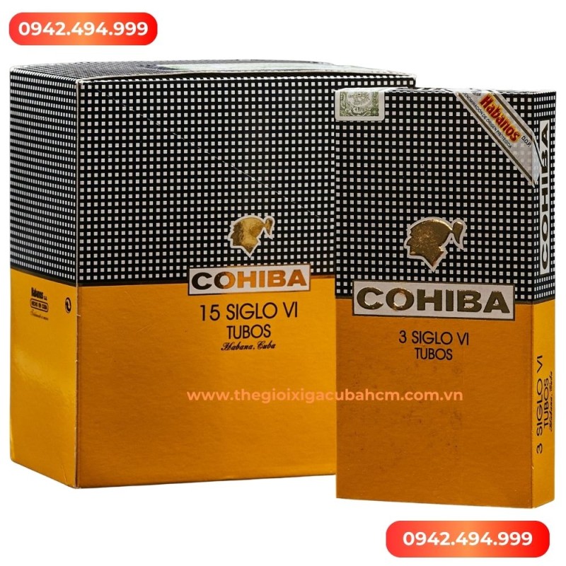 XÌ GÀ COHIBA Siglo 6 Tubos hộp 15 điếu thumb