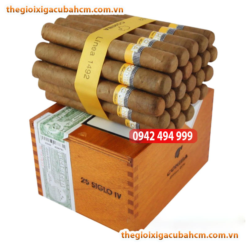 XÌ GÀ COHIBA SIGLO IV HỘP GỖ 25 ĐIẾU CUBA, XÌ GÀ COHIBA SIGLO 4 HỘP GỖ 25 ĐIẾU CUBA thumb