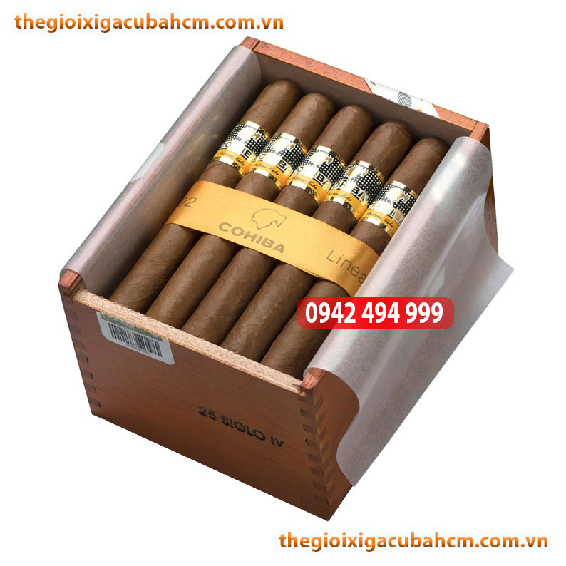 XÌ GÀ COHIBA SIGLO IV HỘP GỖ 25 ĐIẾU CUBA, XÌ GÀ COHIBA SIGLO 4 HỘP GỖ 25 ĐIẾU CUBA thumb