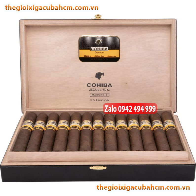 Cohiba Maduro 5 Genios Hộp 25 điếu hàng Cuba