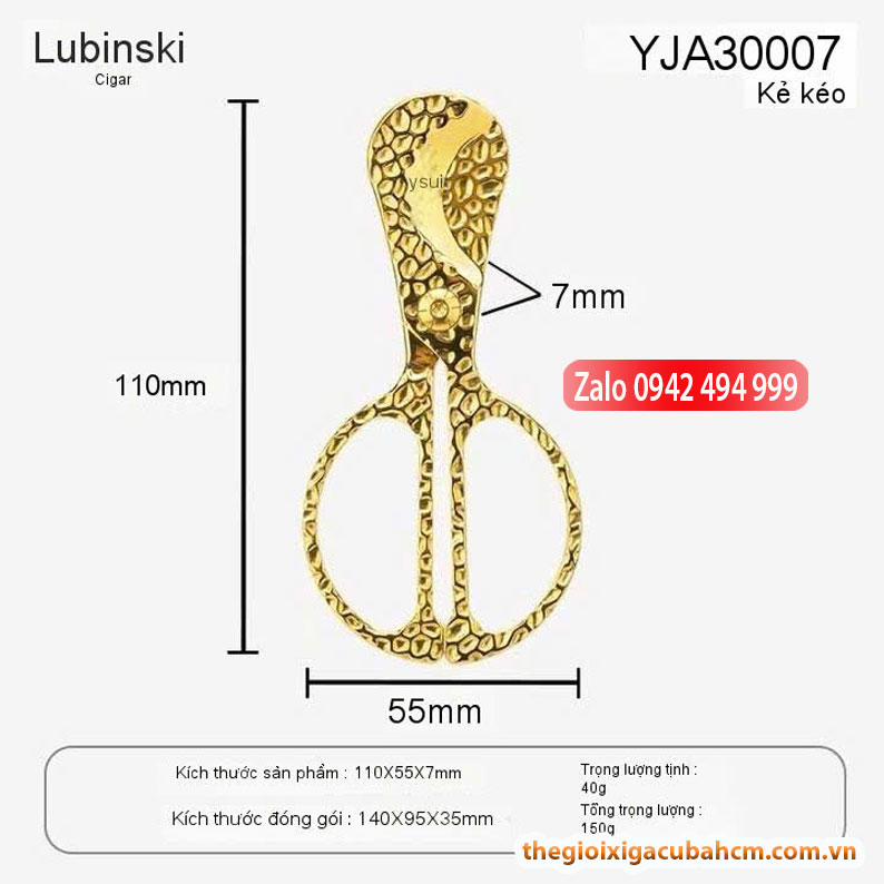 Kéo cắt xì gà Lubinski YJA30007