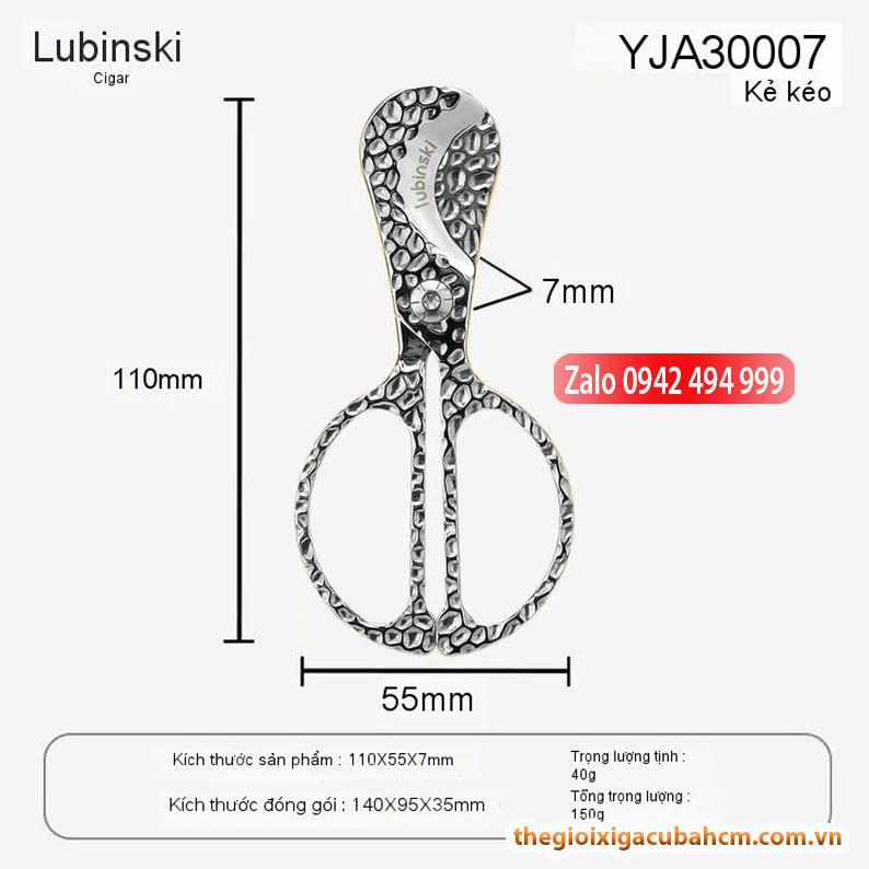 Kéo cắt xì gà Lubinski YJA30007-1