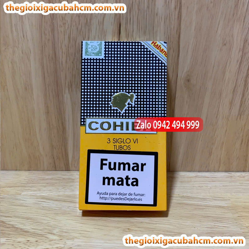 XÌ GÀ COHIBA Siglo VI, XÌ GÀ COHIBA SIGLO VI HỘP 3 ĐIẾU, COHIBA SIGLO VI 15 ĐIẾU