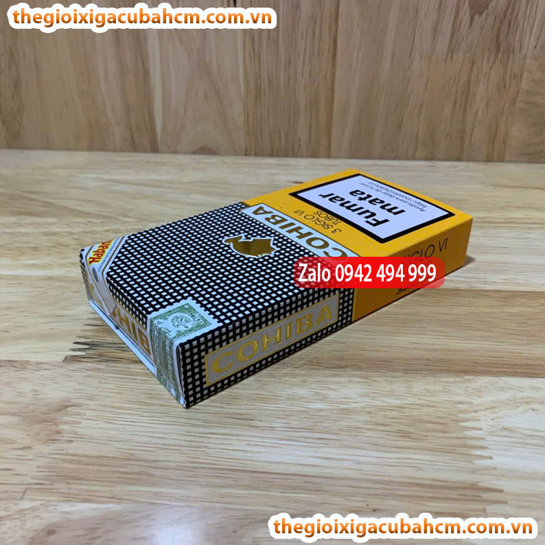 XÌ GÀ COHIBA Siglo VI, XÌ GÀ COHIBA SIGLO VI HỘP 3 ĐIẾU, COHIBA SIGLO VI 15 ĐIẾU