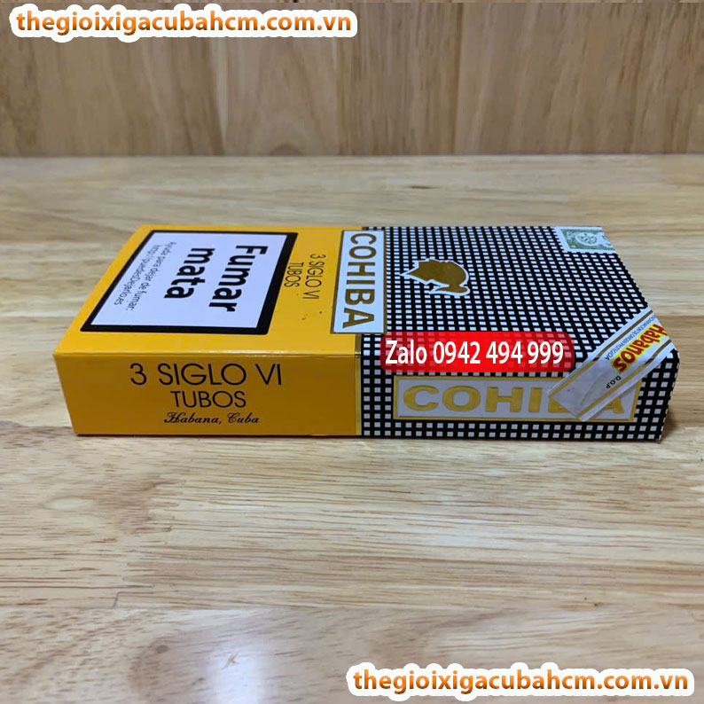 XÌ GÀ COHIBA Siglo VI, XÌ GÀ COHIBA SIGLO VI HỘP 3 ĐIẾU, COHIBA SIGLO VI 15 ĐIẾU