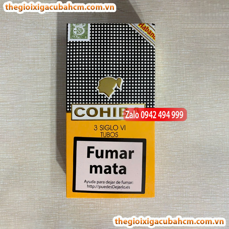 XÌ GÀ COHIBA Siglo VI, XÌ GÀ COHIBA SIGLO VI HỘP 3 ĐIẾU, COHIBA SIGLO VI 15 ĐIẾU