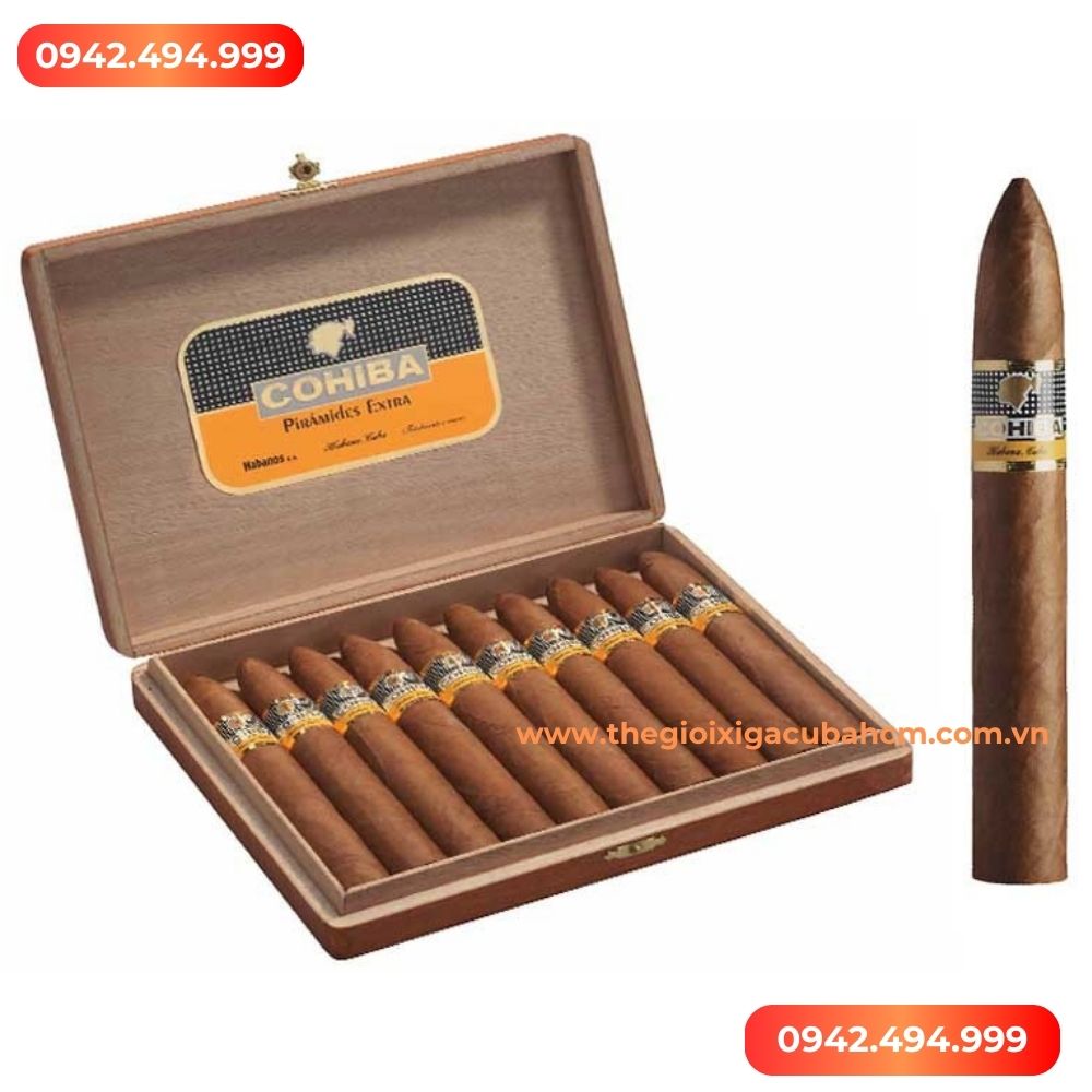 XÌ GÀ COHIBA Piramides Extra hộp 10 điếu