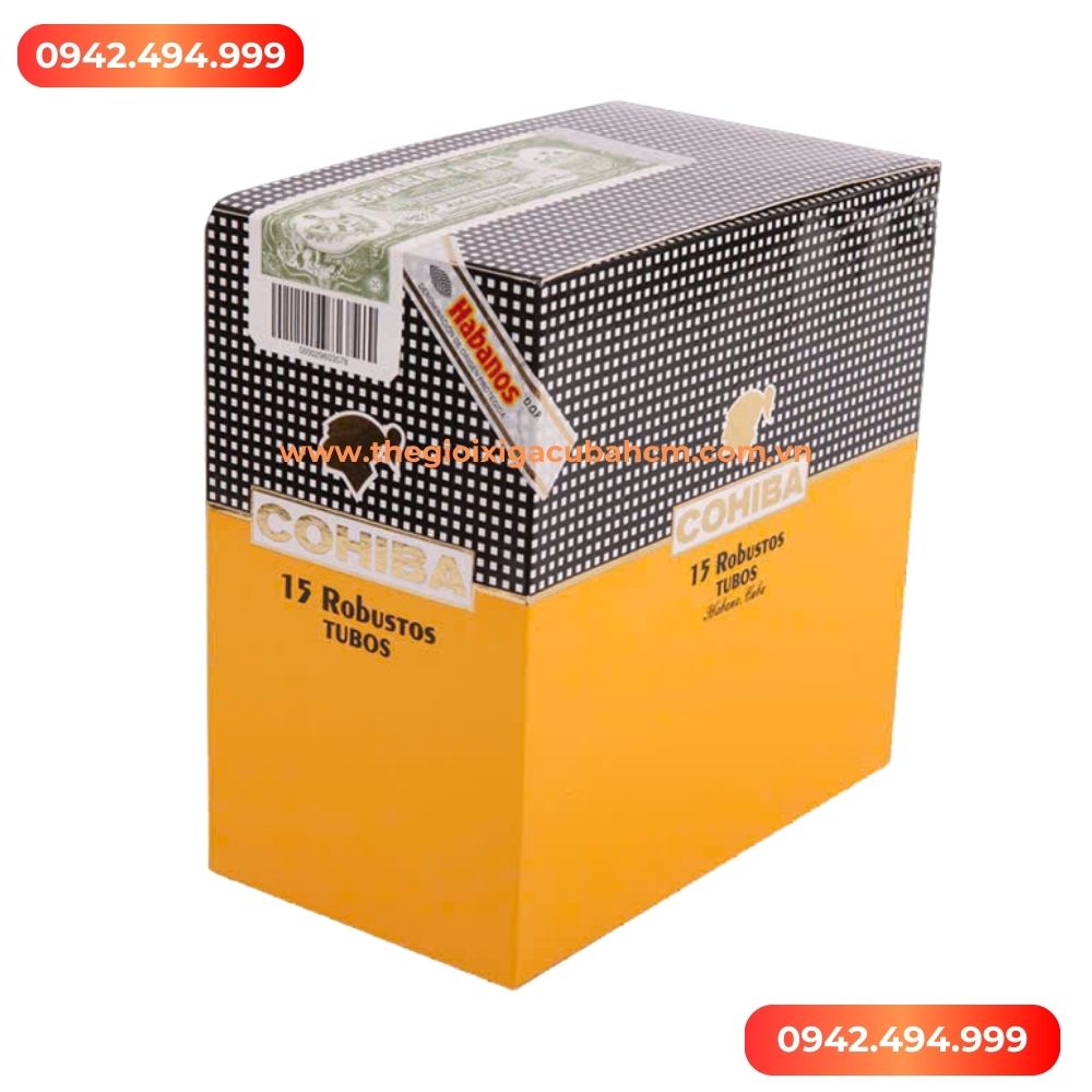 XÌ GÀ COHIBA Robustos tubos hộp 15 điếu