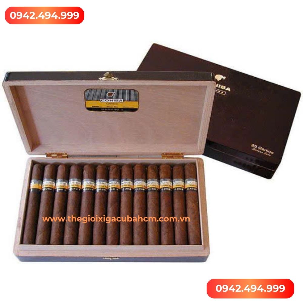 XÌ GÀ COHIBA  Maduro 5 Genios hộp 25 điếu