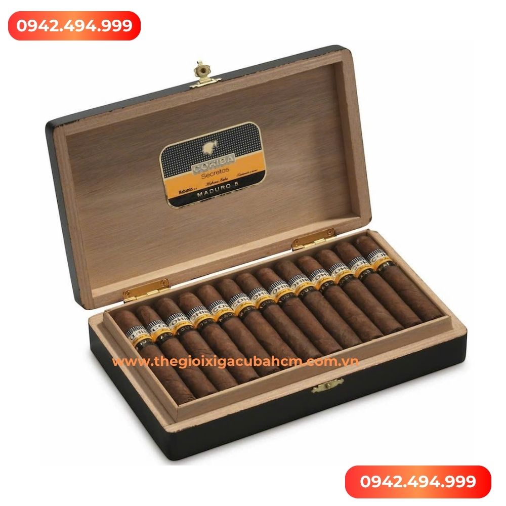XÌ GÀ COHIBA  Maduro 5 Secretos hộp 25 điếu