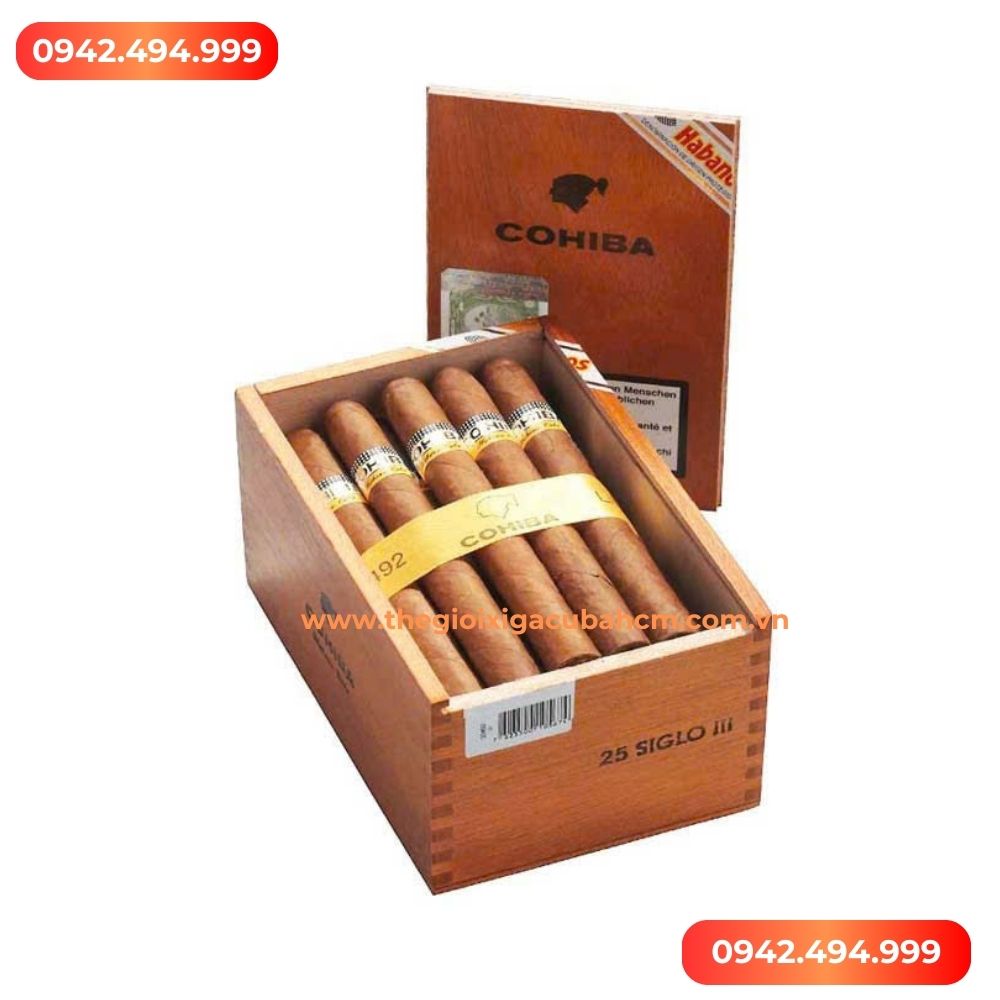 XÌ GÀ COHIBA Siglo III hộp 25 điếu