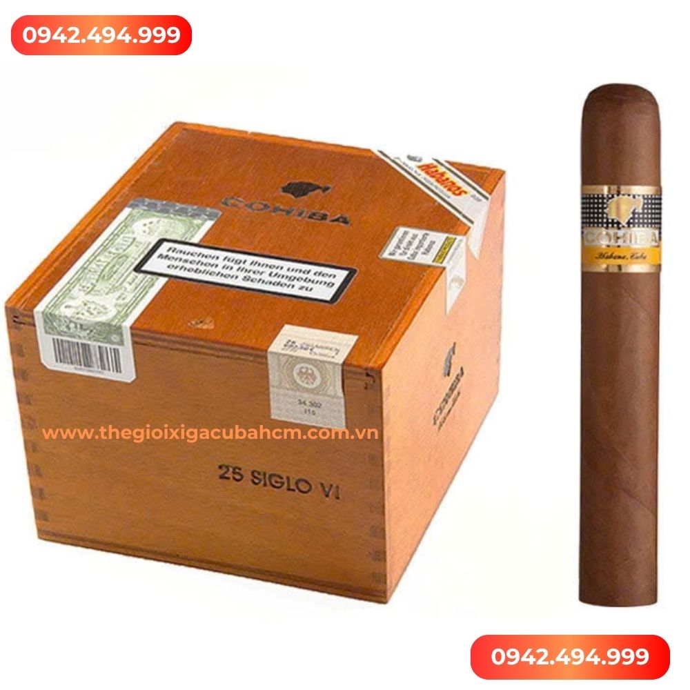 XÌ GÀ COHIBA Siglo VI hộp 25 điếu