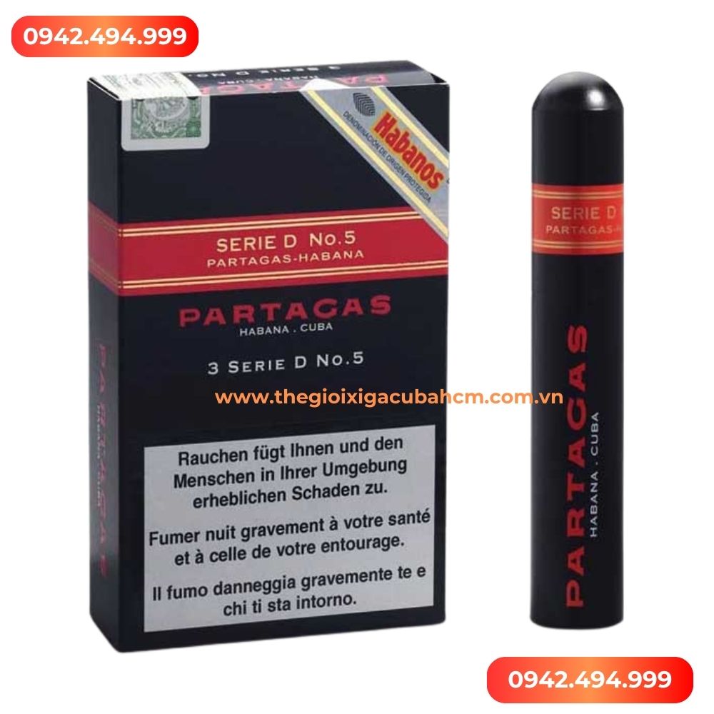 Xì GÀ PARTAGAS SERIE D No.5 Tubos