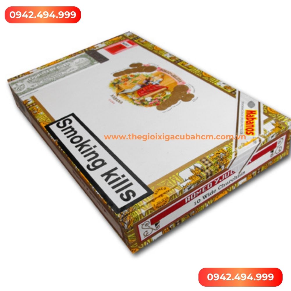 Xì gà Romeo Y Julieta Wide Churchills hộp 10 điếu