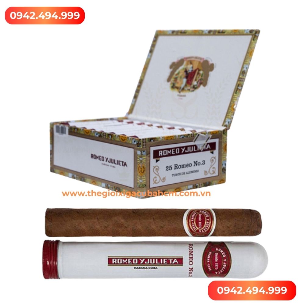 XÌ GÀ ROMEO Y JULIETA NO3 HỘP 25 ĐIẾU