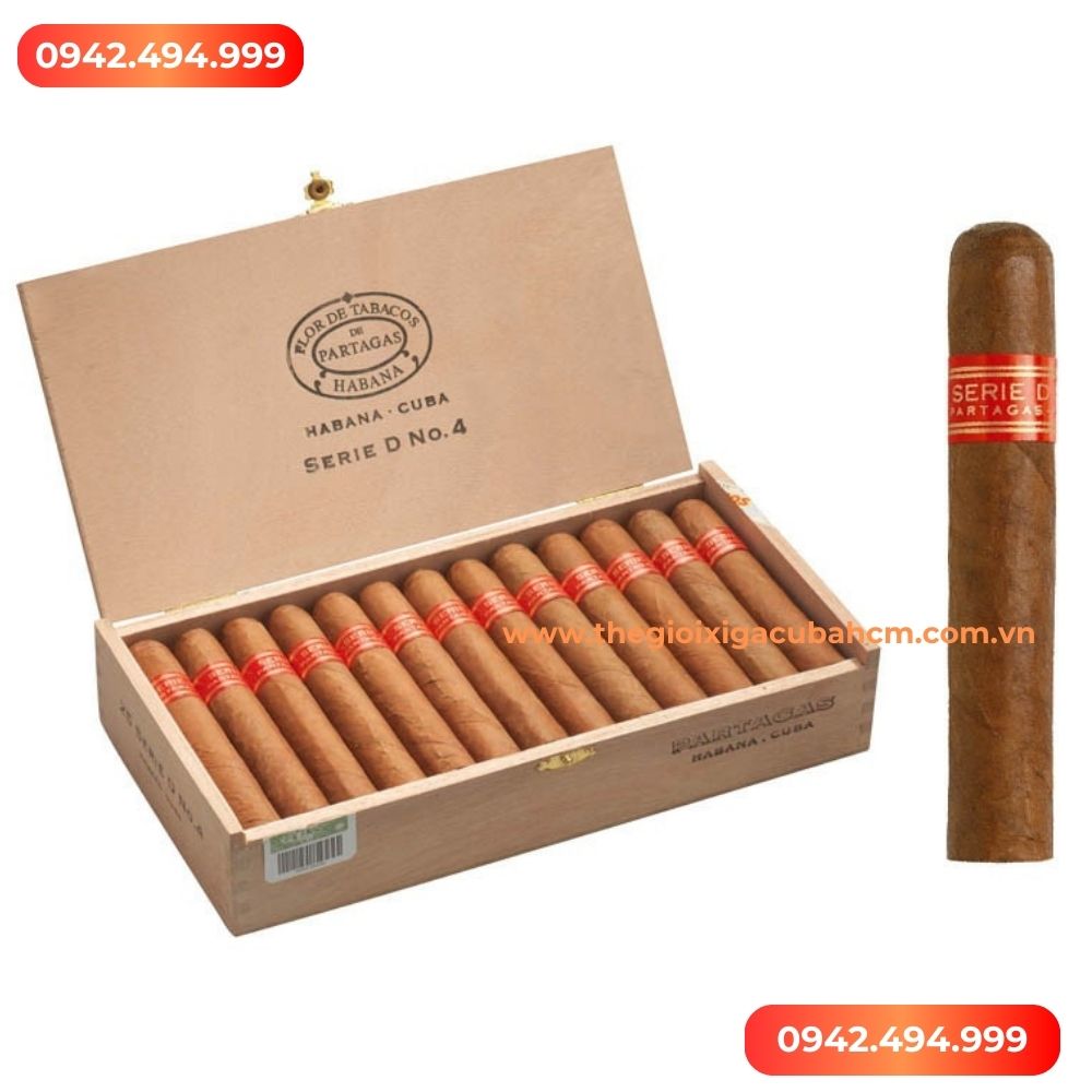 Xì gà Partagas D No 4 hộp 25 điếu