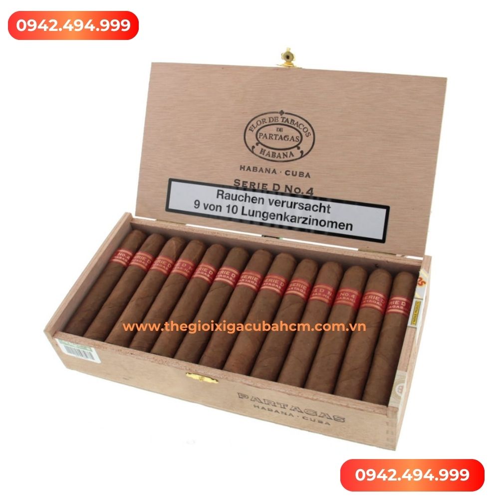 Xì gà Partagas D No 4 hộp 25 điếu