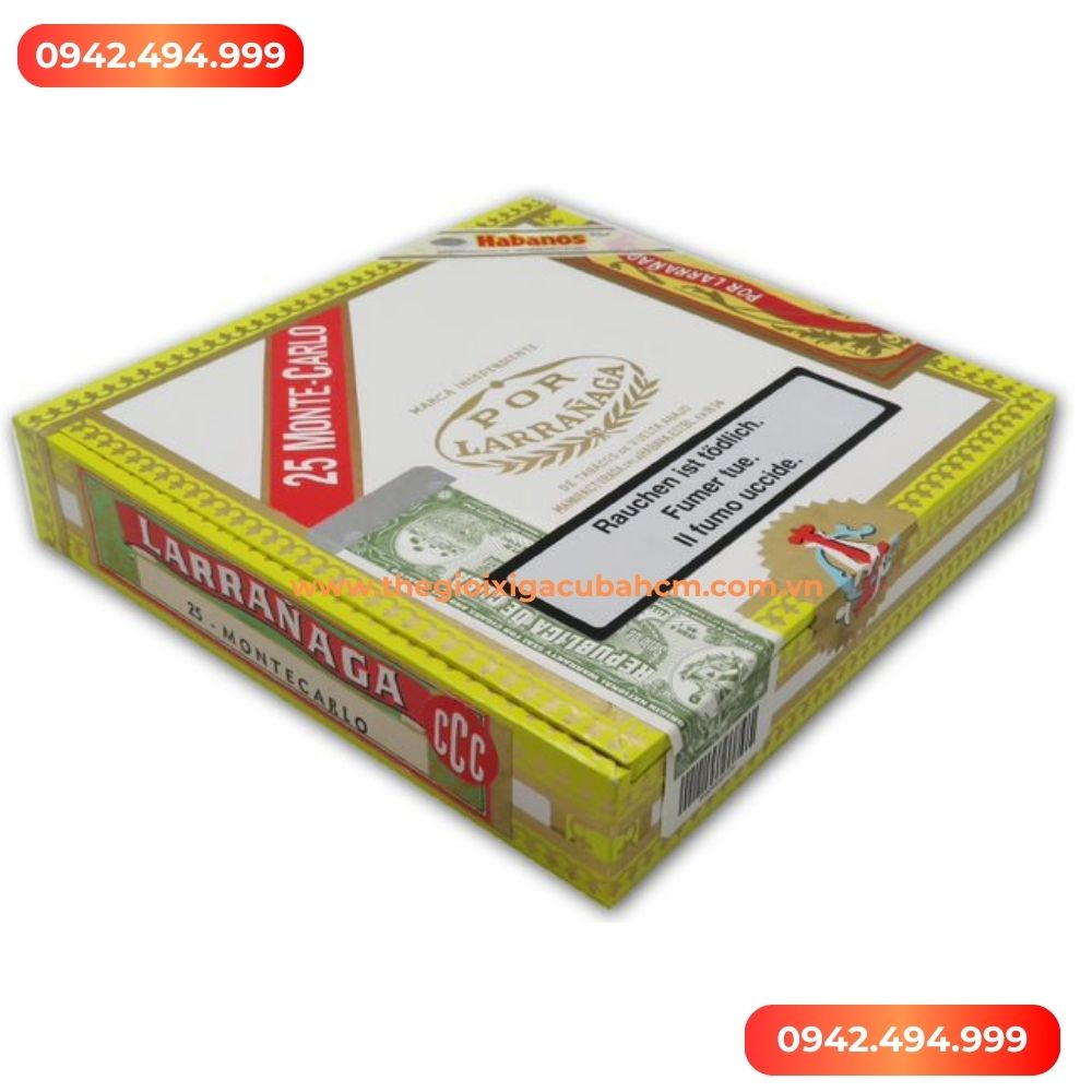 XÌ GÀ POR LARRANAGA MONTECARLO HỘP 25 ĐIẾU