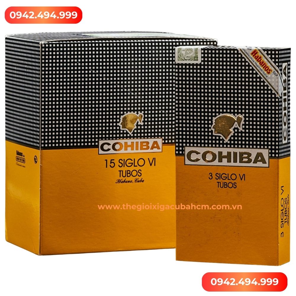 XÌ GÀ COHIBA Siglo 6 Tubos hộp 15 điếu