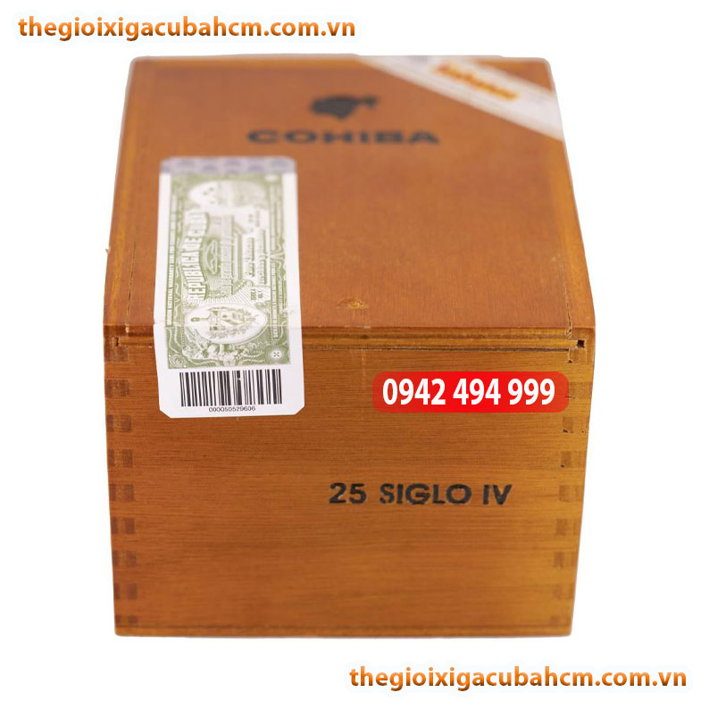 XÌ GÀ COHIBA SIGLO IV HỘP GỖ 25 ĐIẾU CUBA, XÌ GÀ COHIBA SIGLO 4 HỘP GỖ 25 ĐIẾU CUBA