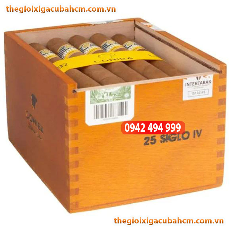 XÌ GÀ COHIBA SIGLO IV HỘP GỖ 25 ĐIẾU CUBA, XÌ GÀ COHIBA SIGLO 4 HỘP GỖ 25 ĐIẾU CUBA