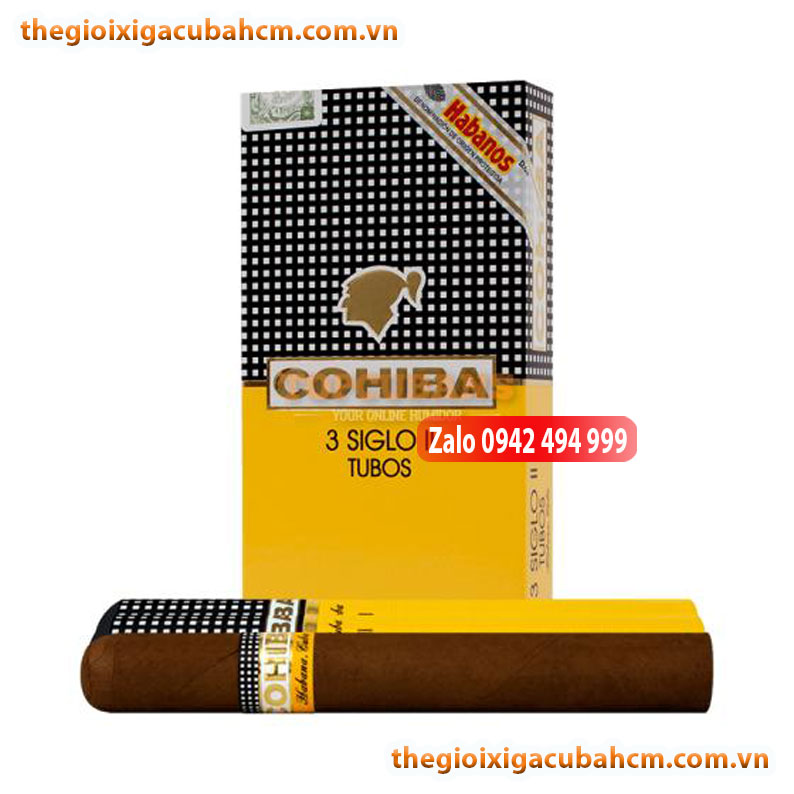 XÌ GÀ COHIBA SIGLO II HỘP 15 ĐIẾU, XÌ GÀ COHIBA SIGLO II HỘP 3 ĐIẾU