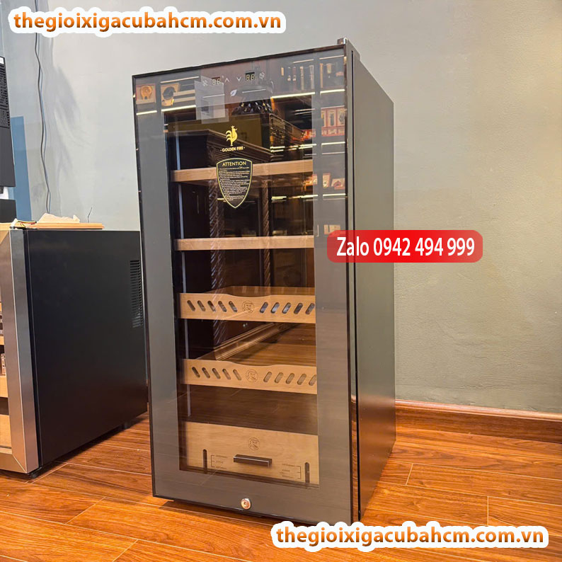 TỦ BẢO QUẢN XÌ GÀ GOLDEN FIRE SC 28D – HUMIDOR CAO CẤP, KIỂM SOÁT NHIỆT & ĐỘ ẨM CHUẨN CHUYÊN NGHIỆP