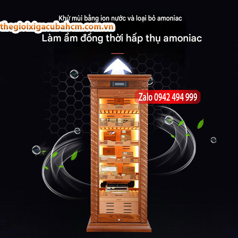 Tủ giữ nhiệt xì gà bằng gỗ tuyết tùng nguyên khối tùy chỉnh